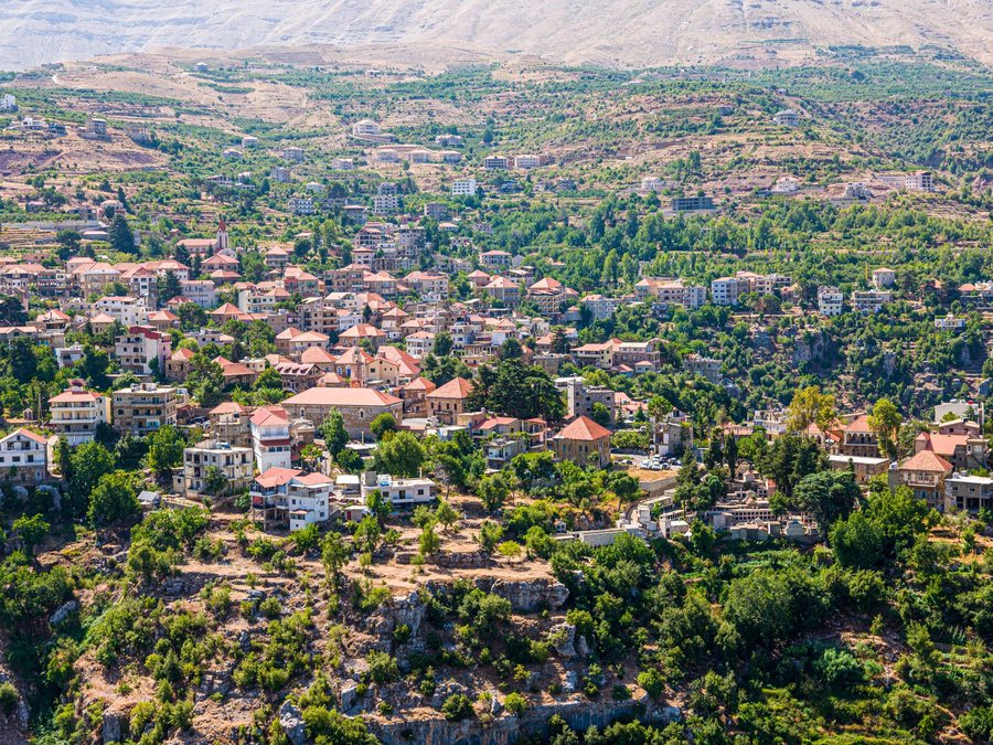 A village in the Lebanese mountains